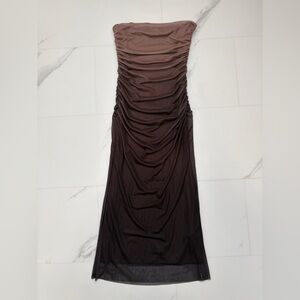 Ombre Brown Maxi Dress